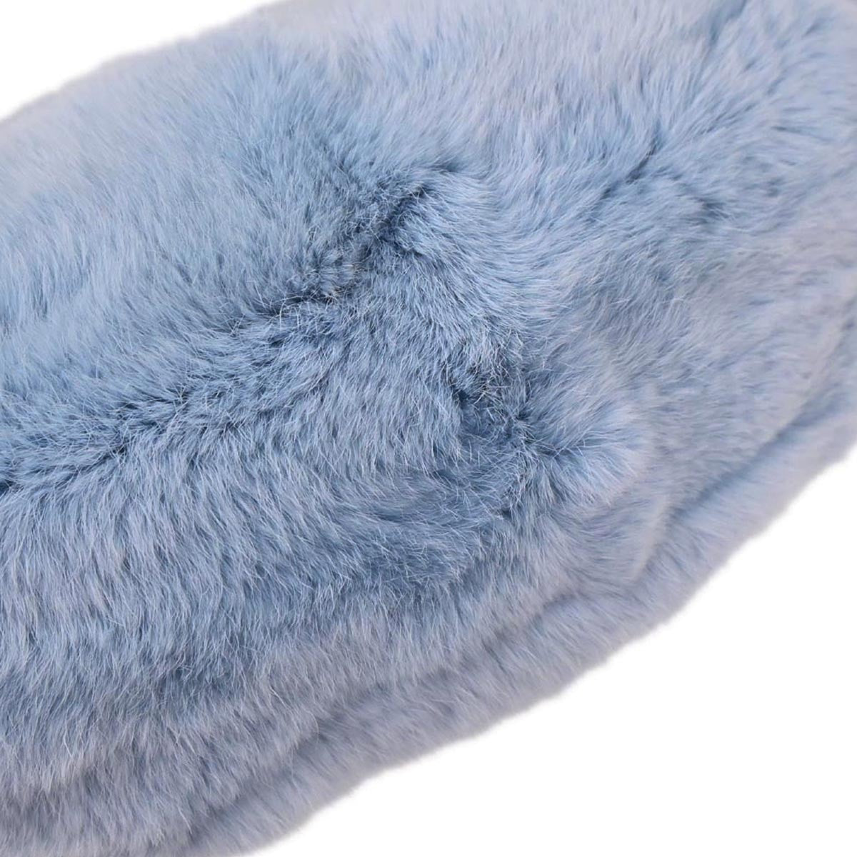 Chanel Chain Hobo Lapin Fur Blue Fur Handbag (Pre-Owned)