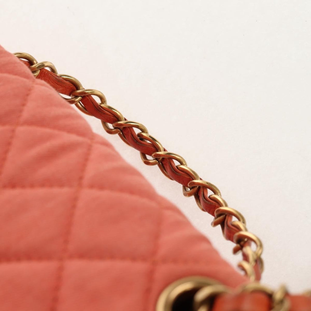 Chanel Vintage Flap Backpack Denim Pink Denim_Jeans Backpack Bag (Pre-Owned)