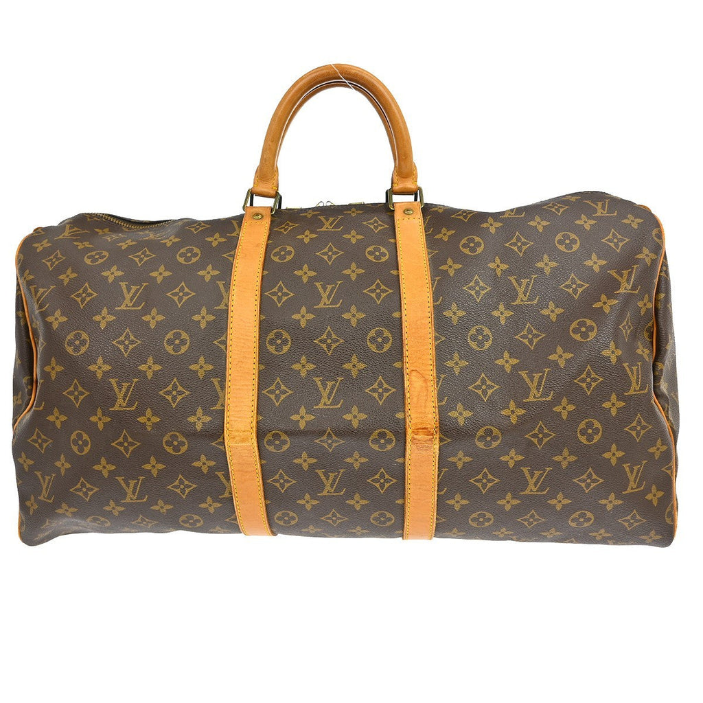 Louis Vuitton Keepall Bag Monogram Canvas Brown Canvas Travel Bag Bag (Pre-Owned)