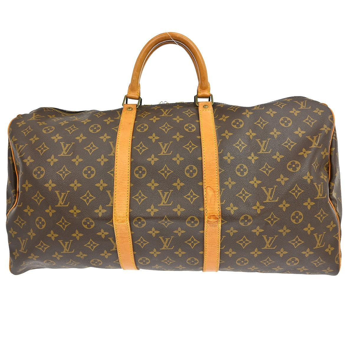 Louis Vuitton Keepall Bag Monogram Canvas Brown Canvas Travel Bag Bag (Pre-Owned)