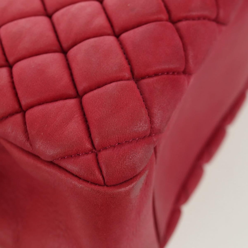 Chanel New Bubble Tote Quilted Calfskin Red Leather Tote Bag Bag (Pre-Owned)