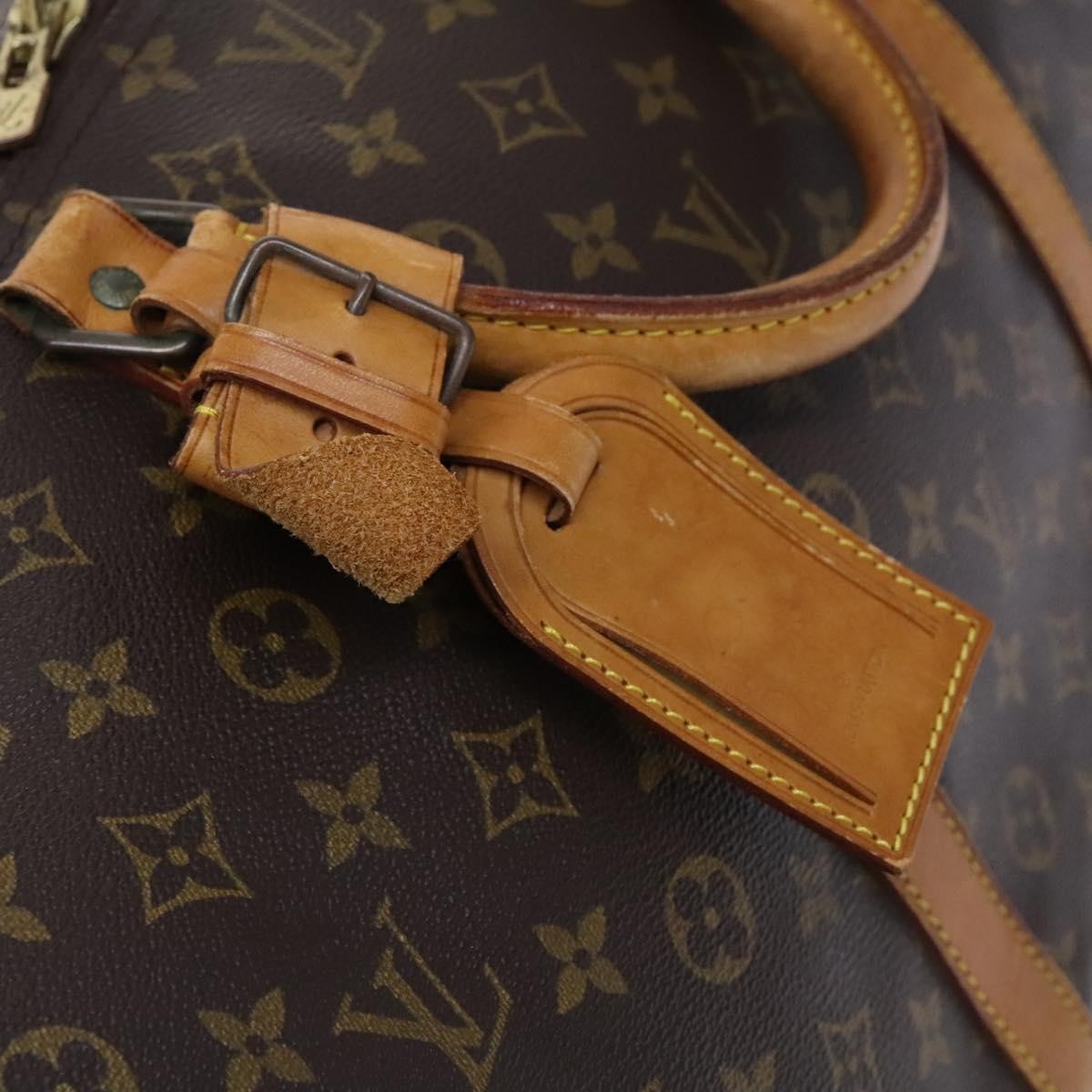 Louis Vuitton Keepall Bag Monogram Canvas Brown Canvas Travel Bag Bag (Pre-Owned)