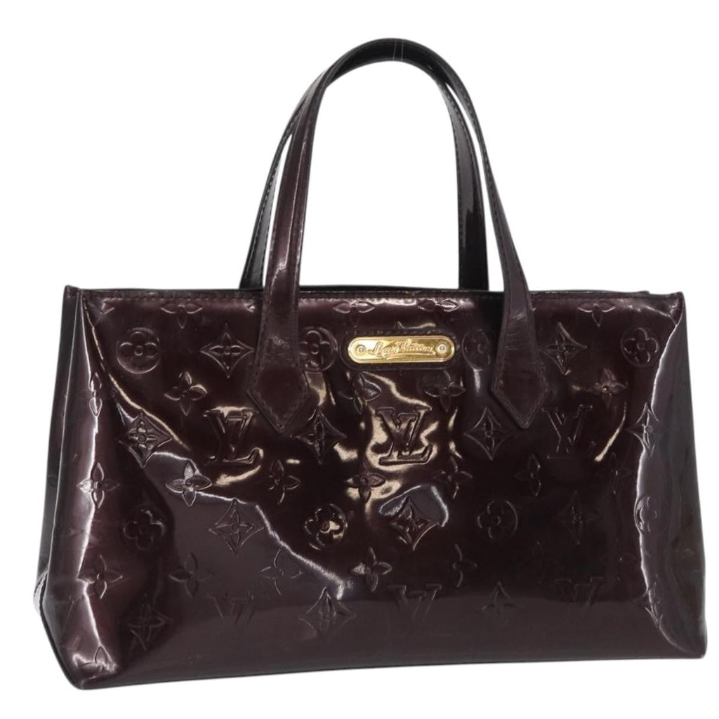 Louis Vuitton Wilshire Handbag Monogram Vernis Burgundy Patent_Leather Tote Bag Bag (Pre-Owned)