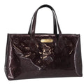 Louis Vuitton Wilshire Handbag Monogram Vernis Burgundy Patent_Leather Tote Bag Bag (Pre-Owned)