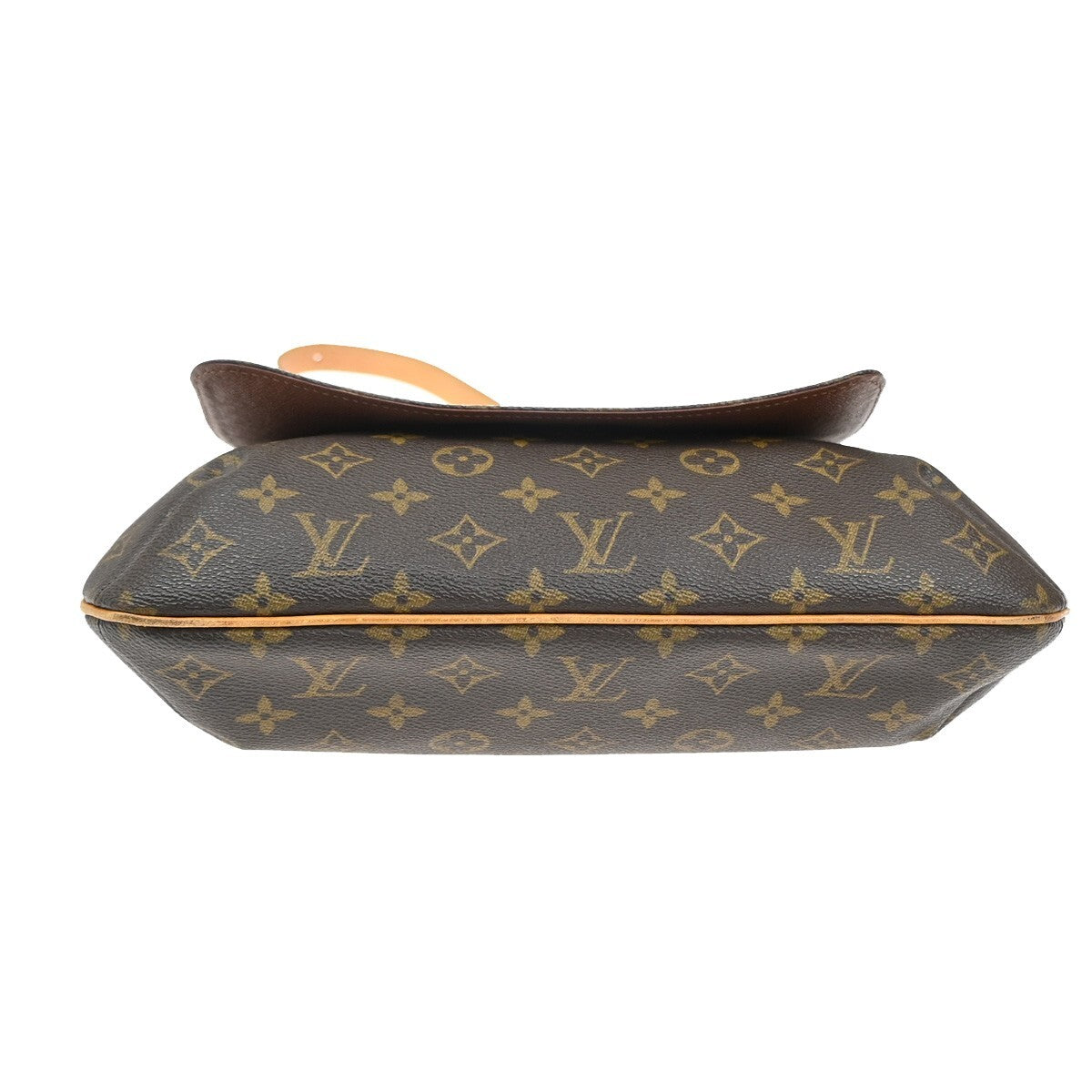 Louis Vuitton Musette Handbag Monogram Canvas Brown Leather Shoulder Bag Bag (Pre-Owned)