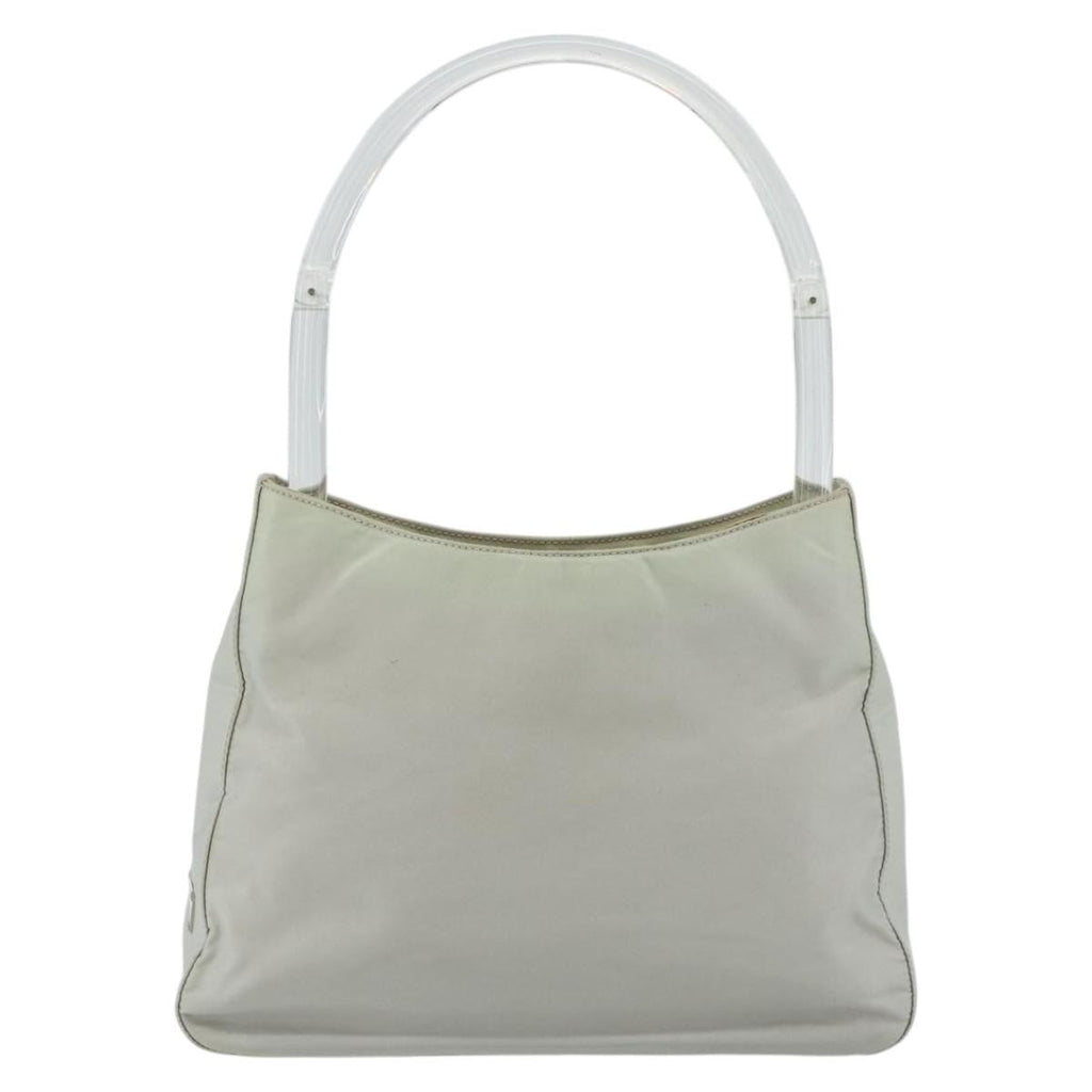 Prada Resin Handle Shoulder Bag Tessuto Clear Nylon Shoulder Bag Bag (Pre-Owned)