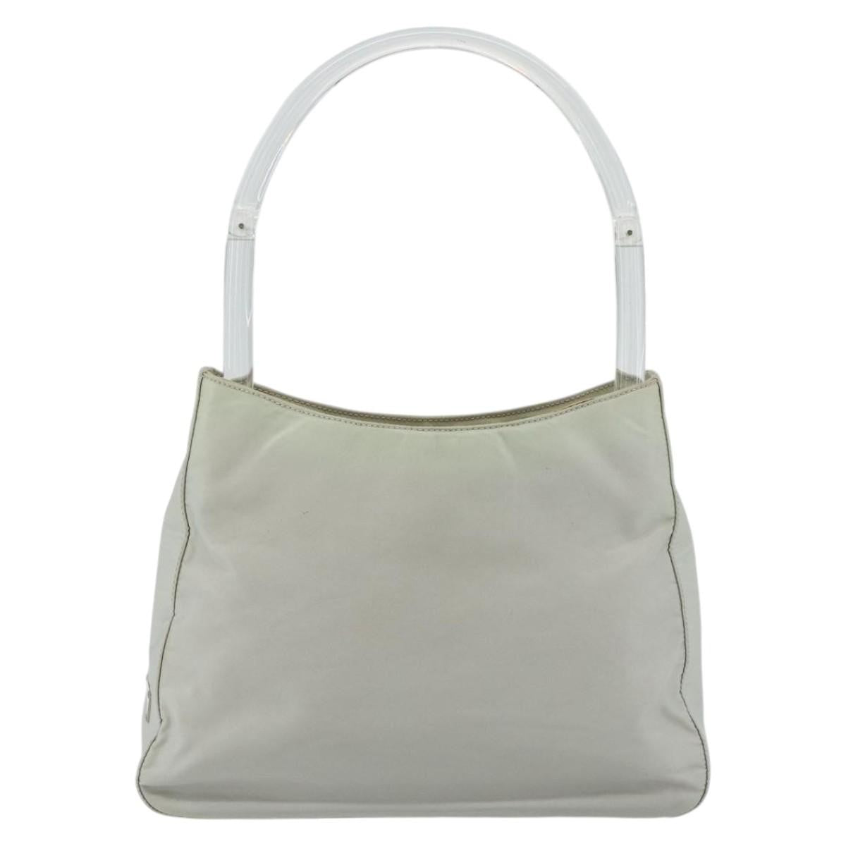 Prada Resin Handle Shoulder Bag Tessuto Clear Nylon Shoulder Bag Bag (Pre-Owned)