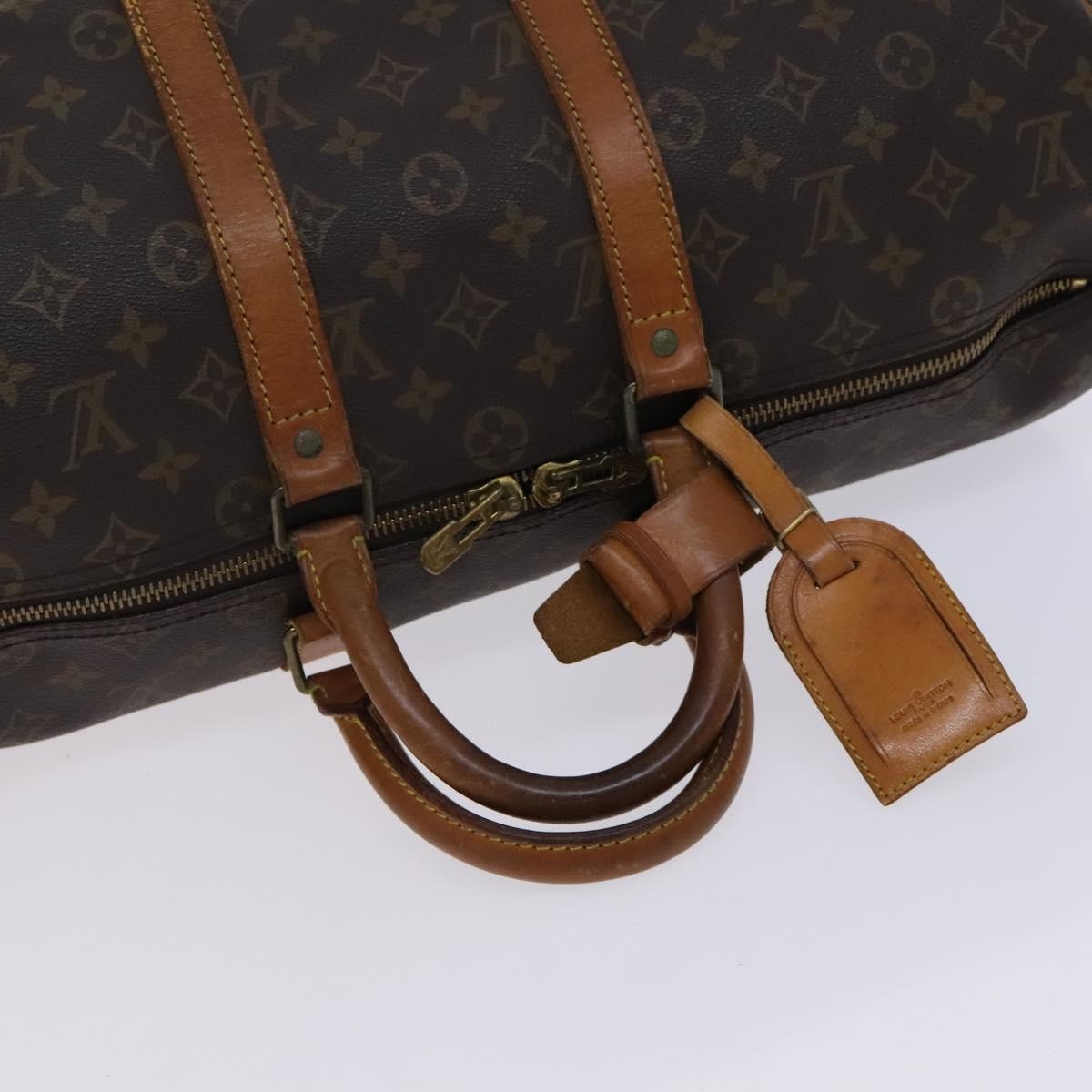 Louis Vuitton Keepall Bag Monogram Canvas Brown Canvas Travel Bag Bag (Pre-Owned)