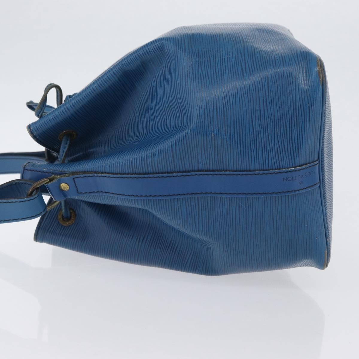 Louis Vuitton Petit Noe Nm Handbag Epi Leather Blue Leather Shoulder Bag Bag (Pre-Owned)