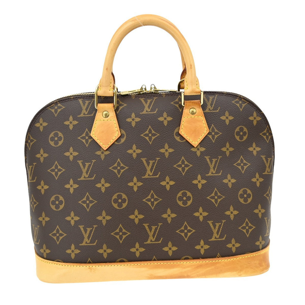 Louis Vuitton Alma Handbag Monogram Canvas Brown Canvas Handbag (Pre-Owned)