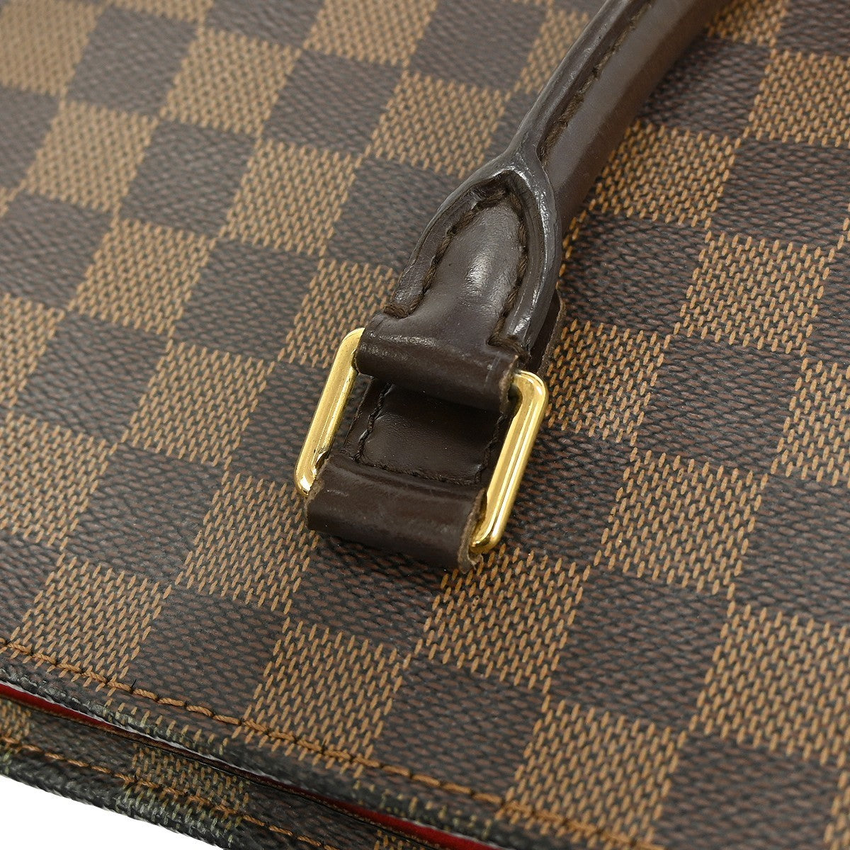 Louis Vuitton Sac Plat Bag Damier Brown Canvas Tote Bag Bag (Pre-Owned)