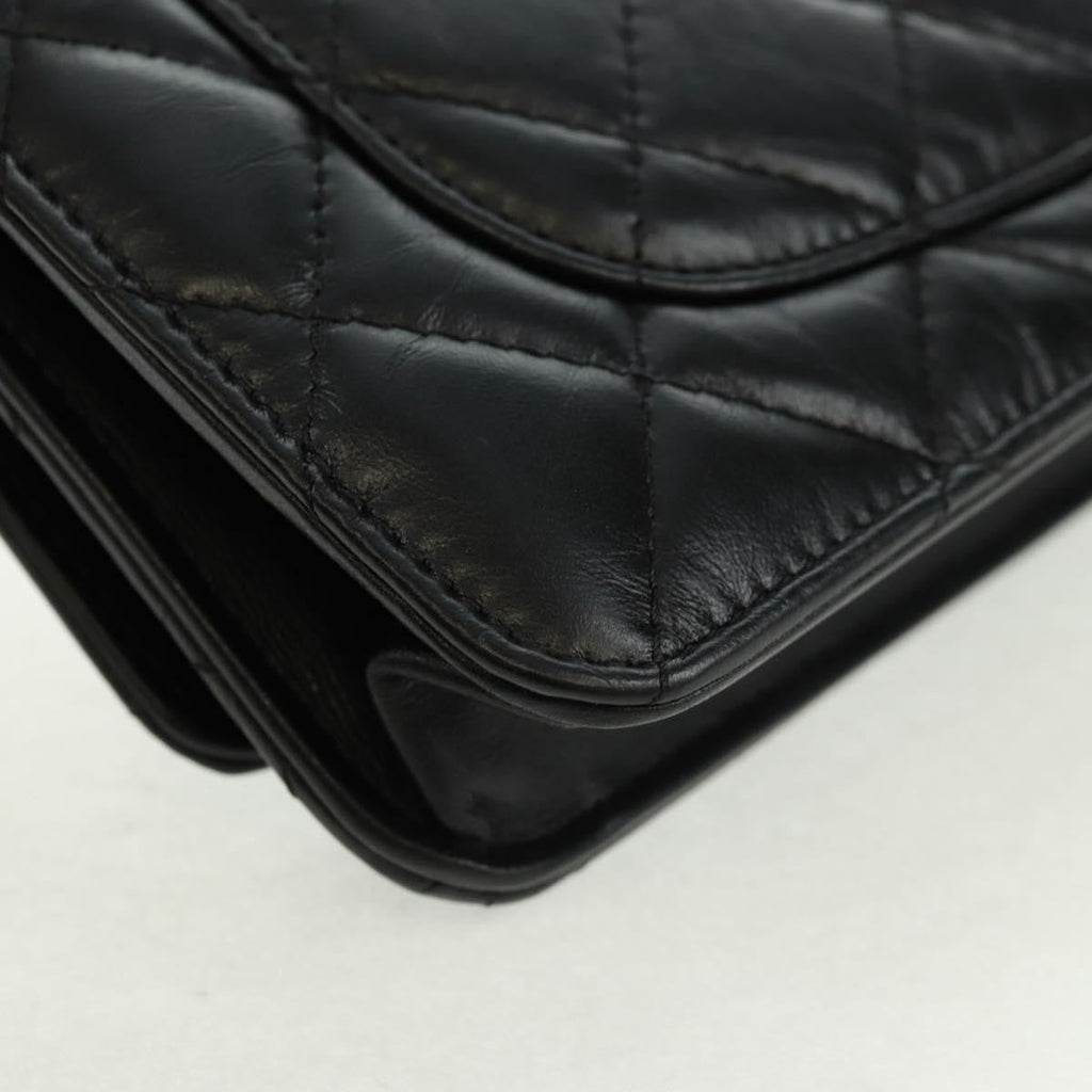 Chanel Lucky Charms Reissue 2.55 Flap Bag Leather Black Leather Shoulder Bag Bag (Pre-Owned)