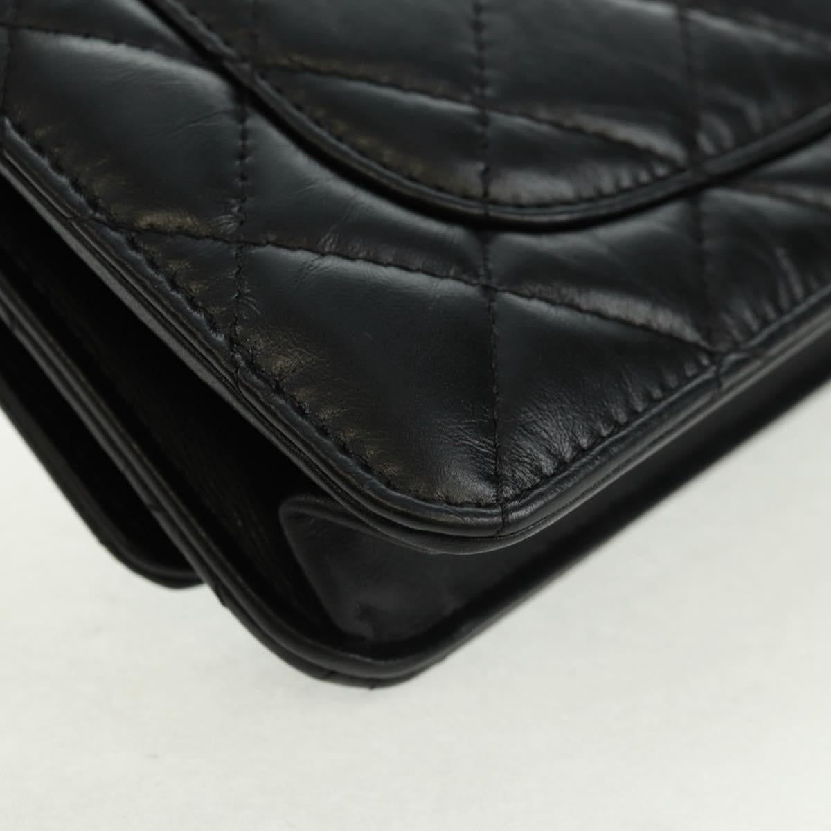 Chanel Lucky Charms Reissue 2.55 Flap Bag Leather Black Leather Shoulder Bag Bag (Pre-Owned)