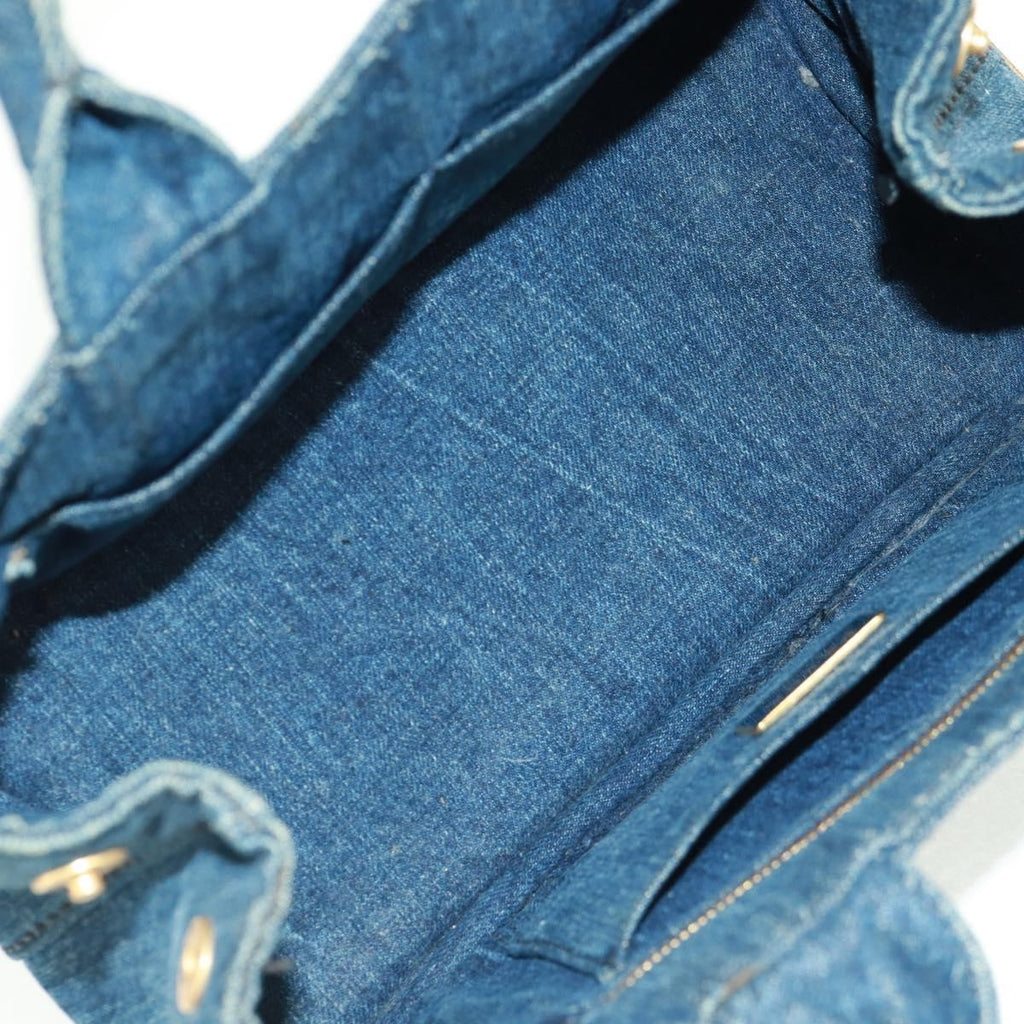 Prada Canapa Tote Denim Blue Denim_Jeans Tote Bag Bag (Pre-Owned)