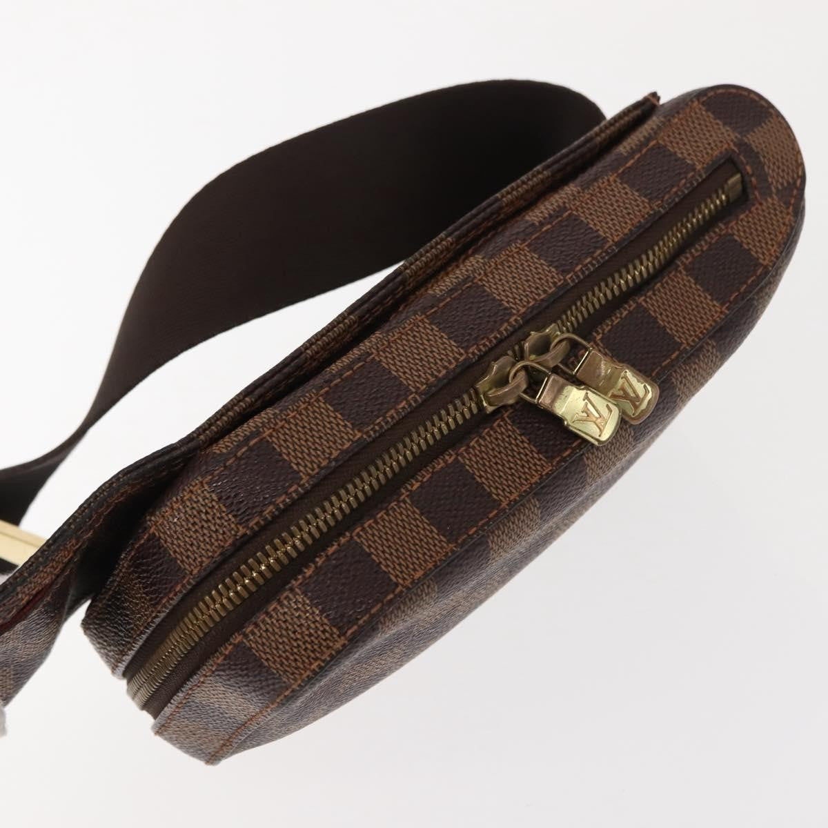 Louis Vuitton Geronimos Waist Bag Damier Brown Canvas Shoulder Bag Bag (Pre-Owned)