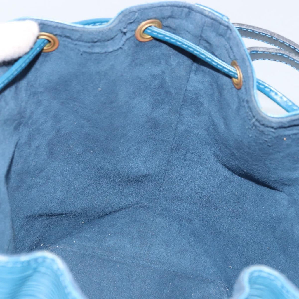 Louis Vuitton Petit Noe Handbag Epi Leather Blue Leather Shoulder Bag Bag (Pre-Owned)
