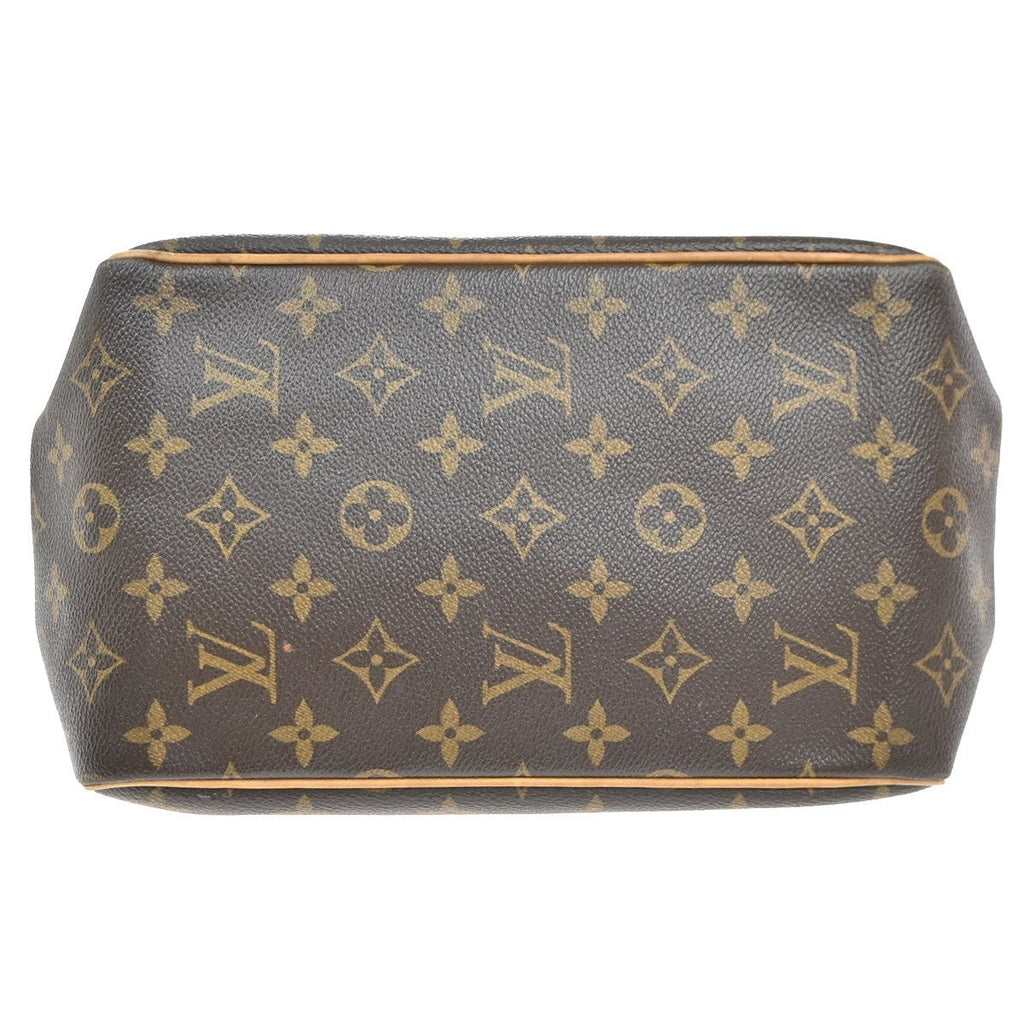 Louis Vuitton Batignolles Handbag Monogram Canvas Brown Leather Handbag (Pre-Owned)