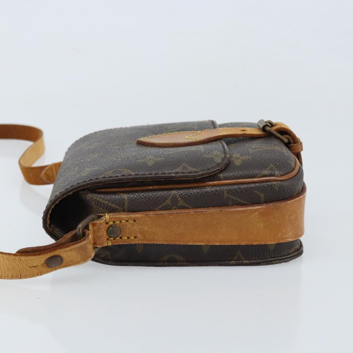 Louis Vuitton Cartouchiere Handbag Monogram Canvas Brown Canvas Shoulder Bag Bag (Pre-Owned)