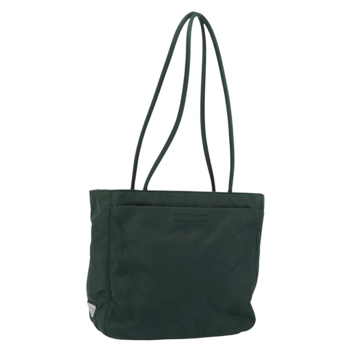 Prada Vintage Tote Tessuto Khaki Nylon Tote Bag Bag (Pre-Owned)