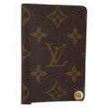 Louis Vuitton Porte Cartes Pression Card Case Monogram Canvas Brown Canvas Card Holders Accessory (Pre-Owned)