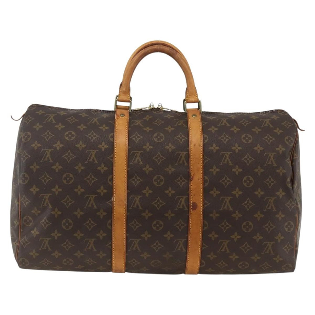 Louis Vuitton Keepall Bag Monogram Canvas Brown Canvas Travel Bag Bag (Pre-Owned)