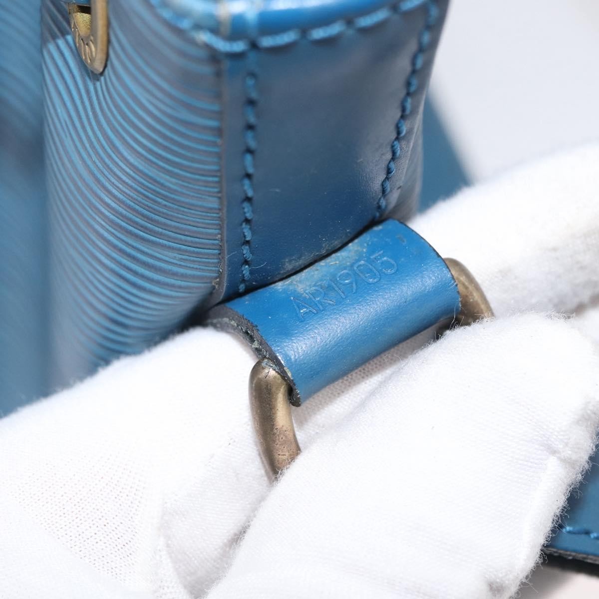 Louis Vuitton Petit Noe Handbag Epi Leather Blue Leather Shoulder Bag Bag (Pre-Owned)