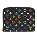 Louis Vuitton Porte-Monnaie Zippy Wallet Monogram Multicolor Black Canvas Wallets Accessory (Pre-Owned)