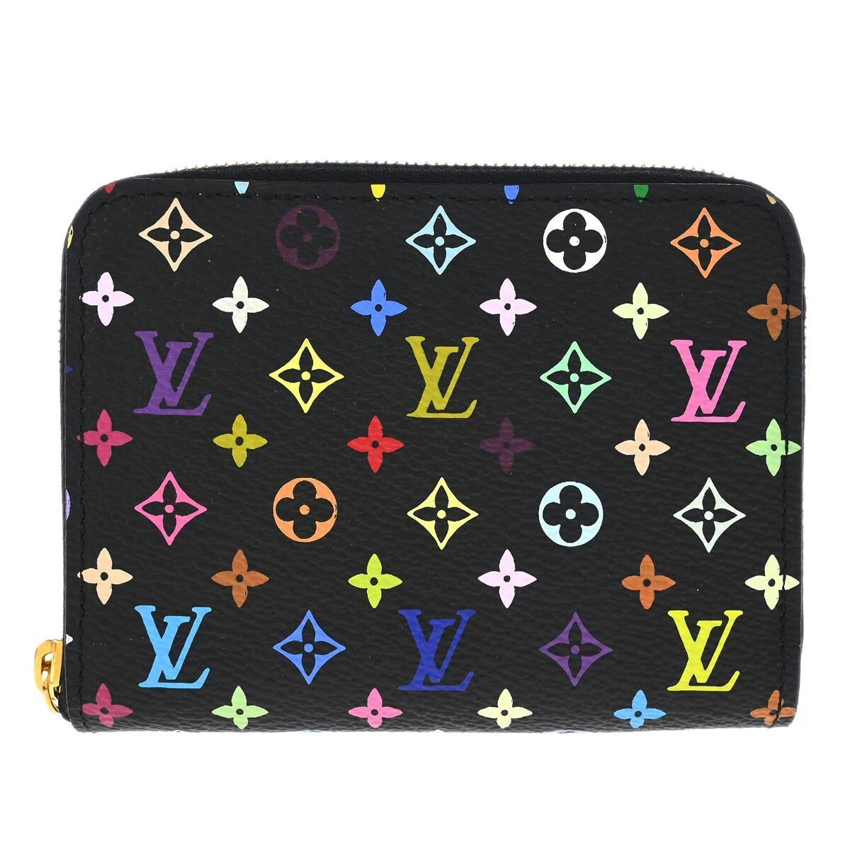 Louis Vuitton Porte-Monnaie Zippy Wallet Monogram Multicolor Black Canvas Wallets Accessory (Pre-Owned)
