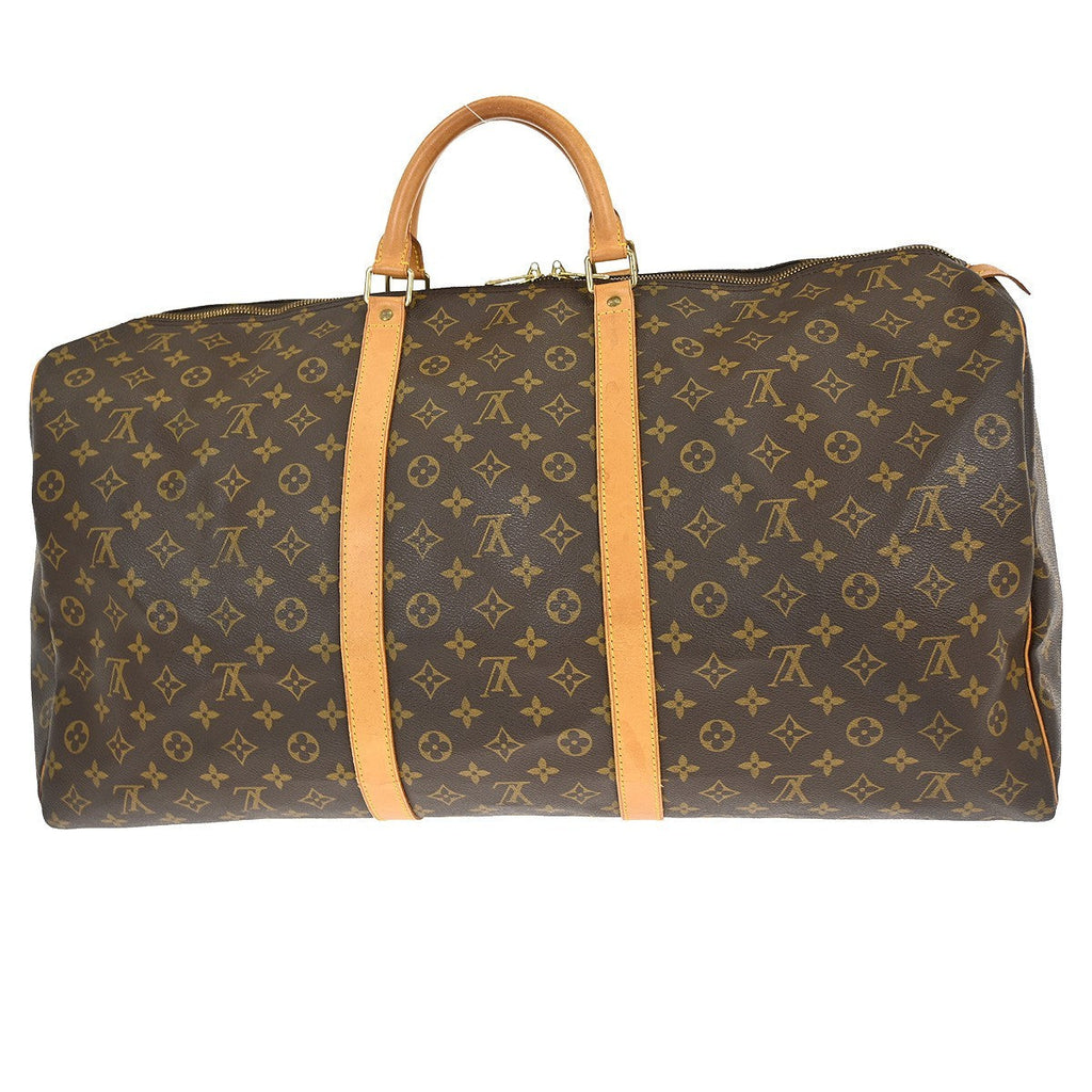 Louis Vuitton Keepall Bag Monogram Canvas Brown Canvas Travel Bag Bag (Pre-Owned)