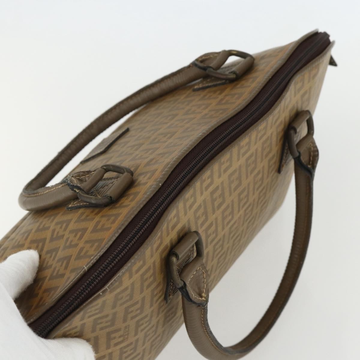 Fendi Zucchino Canvas Brown Canvas Handbag (Pre-Owned)