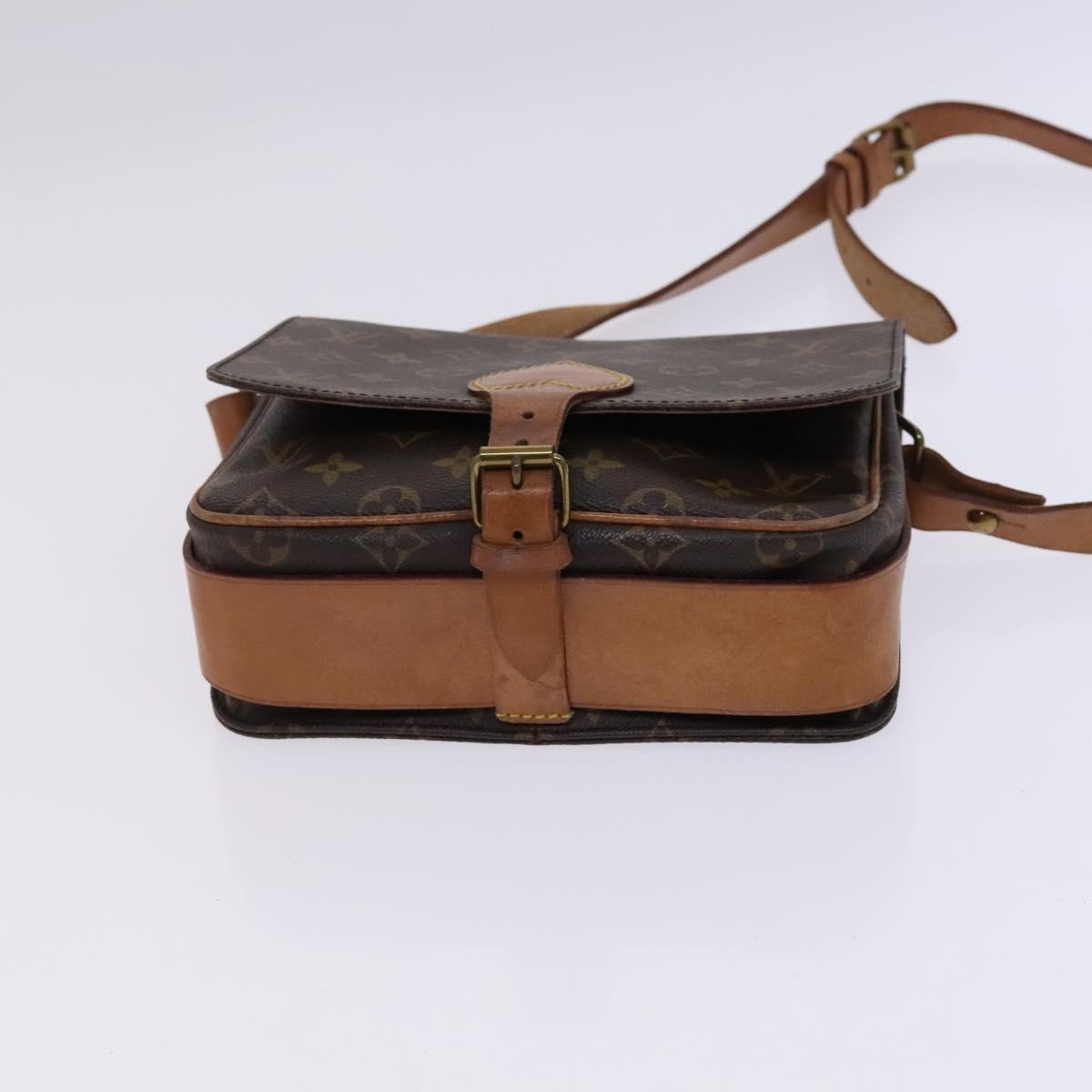 Louis Vuitton Cartouchiere Handbag Monogram Canvas Brown Canvas Shoulder Bag Bag (Pre-Owned)