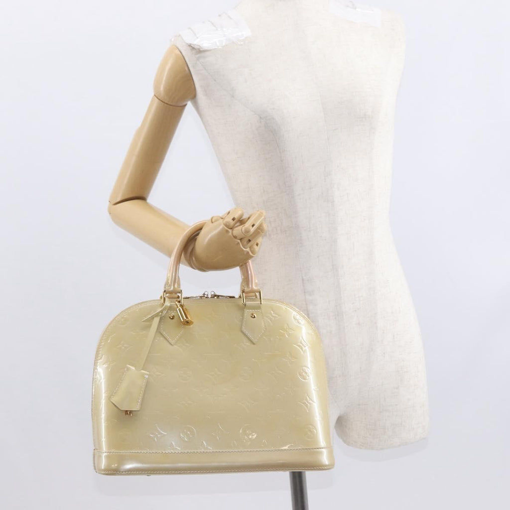 Louis Vuitton Alma Handbag Monogram Vernis Pink Patent_Leather Handbag (Pre-Owned)