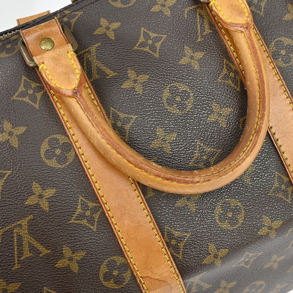 Louis Vuitton Keepall Bag Monogram Canvas Brown Canvas Travel Bag Bag (Pre-Owned)
