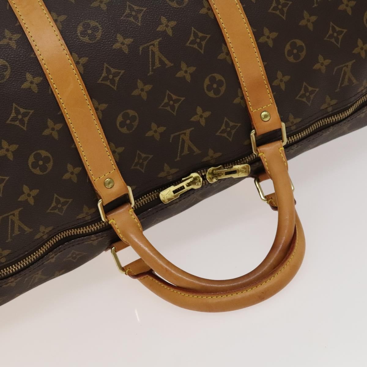 Louis Vuitton Keepall Bag Monogram Canvas Brown Canvas Travel Bag Bag (Pre-Owned)