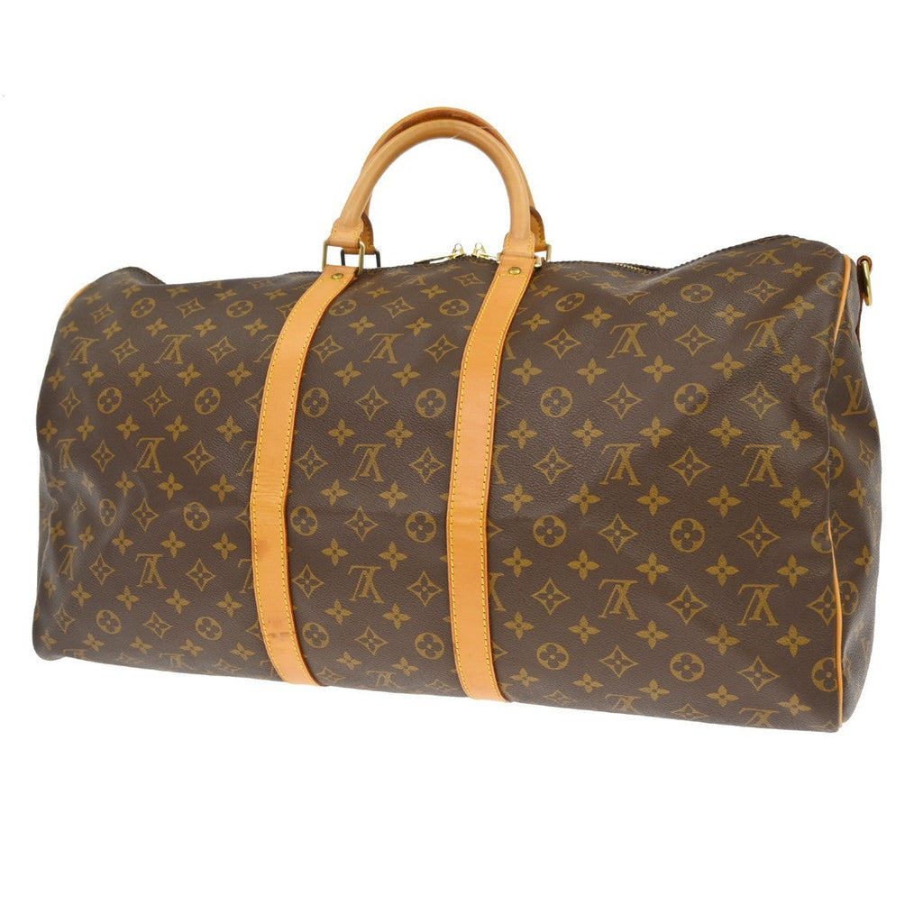 Louis Vuitton Keepall Bag Monogram Canvas Brown Canvas Travel Bag Bag (Pre-Owned)
