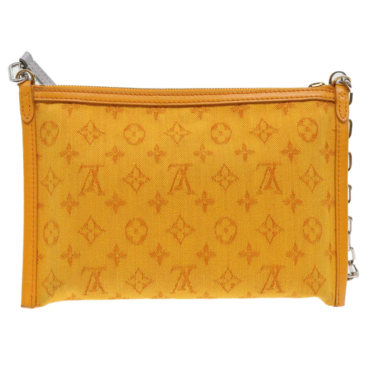 Louis Vuitton Double Flat Messenger Bag Limited Edition Logo Story Monogram Canvas And Denim Multicolour Canvas Clutche & Pouche Bag (Pre-Owned)