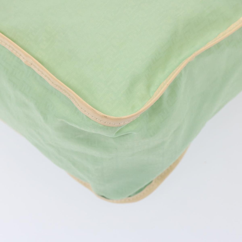 Fendi Vintage Ff Zip Shoulder Bag Zucchino Canvas Green Canvas Shoulder Bag Bag (Pre-Owned)