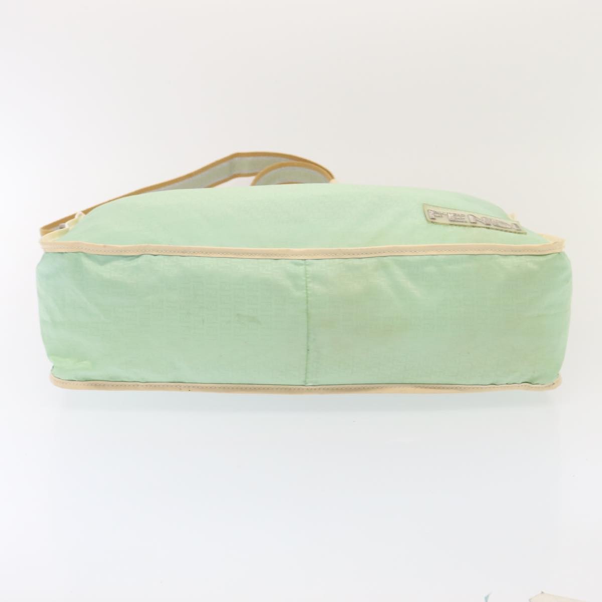 Fendi Vintage Ff Zip Shoulder Bag Zucchino Canvas Green Canvas Shoulder Bag Bag (Pre-Owned)
