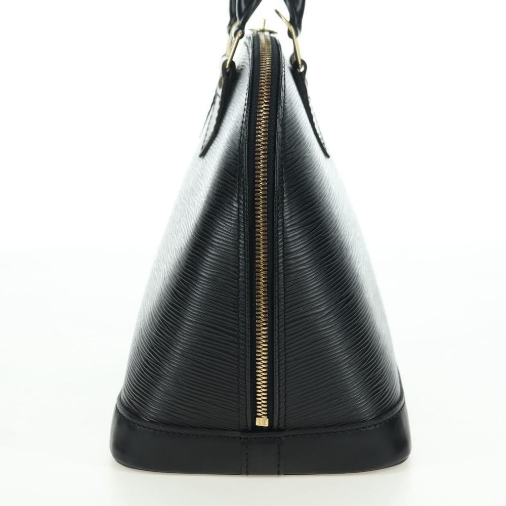 Louis Vuitton Alma Handbag Epi Leather Black Leather Handbag (Pre-Owned)