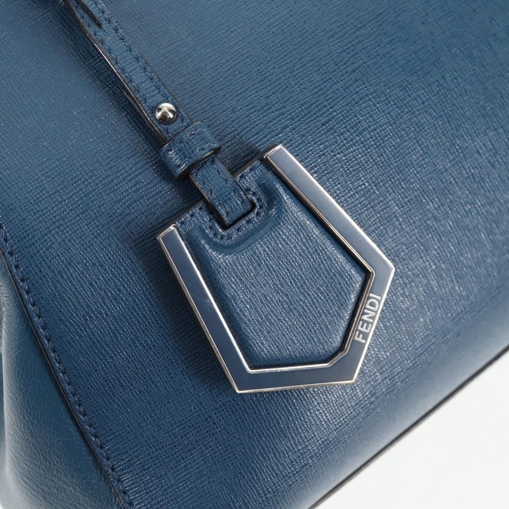 Fendi 2Jours Bag Leather Blue Leather Bag (Pre-Owned)