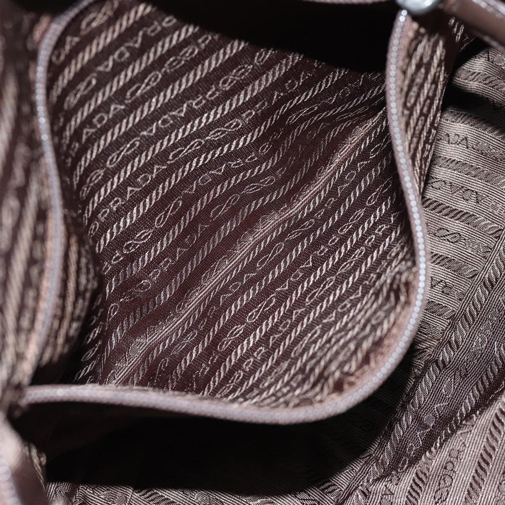 Prada Bowling Shoulder Bag Tessuto Khaki Nylon Handbag (Pre-Owned)