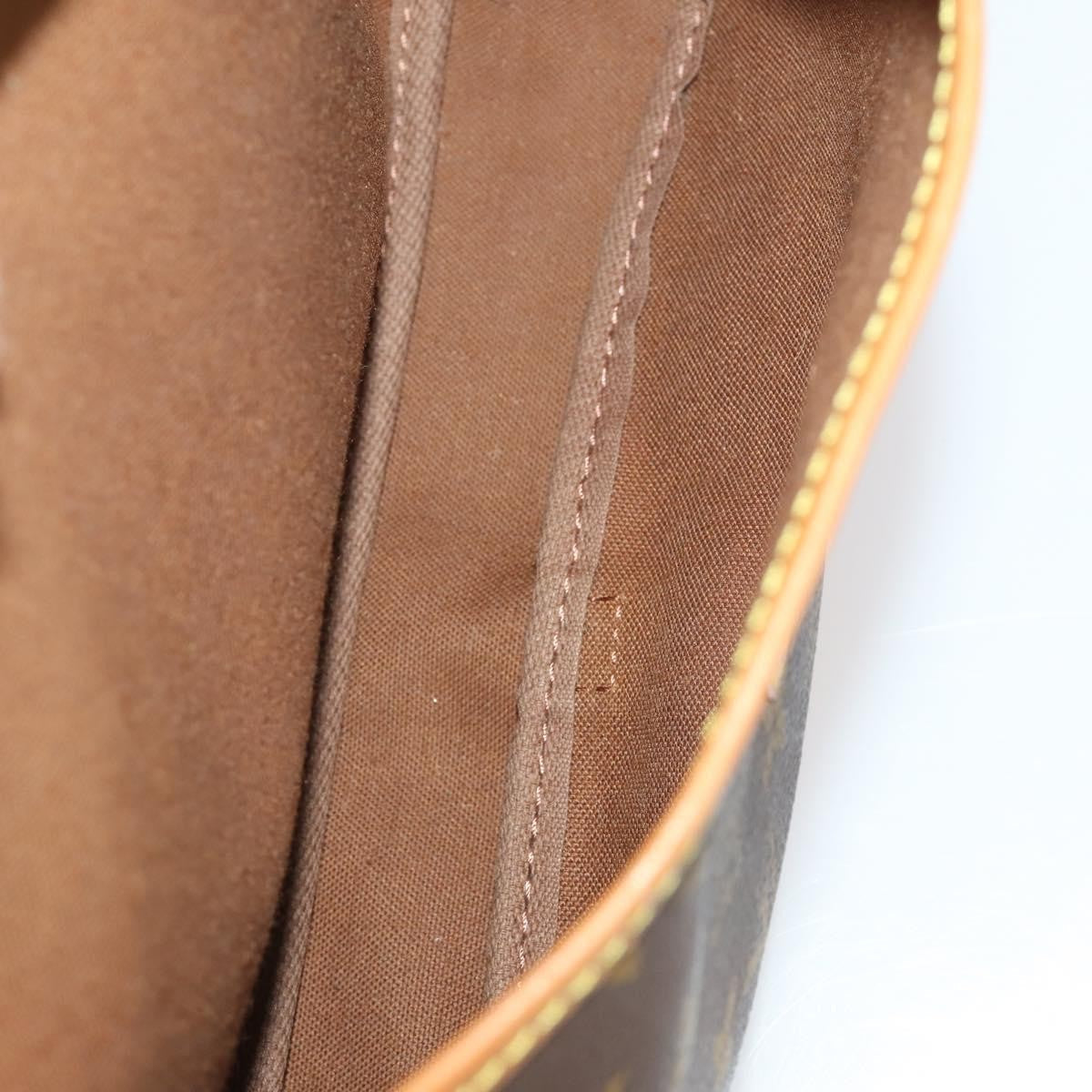 Louis Vuitton Saumur Handbag Monogram Canvas Brown Canvas Shoulder Bag Bag (Pre-Owned)