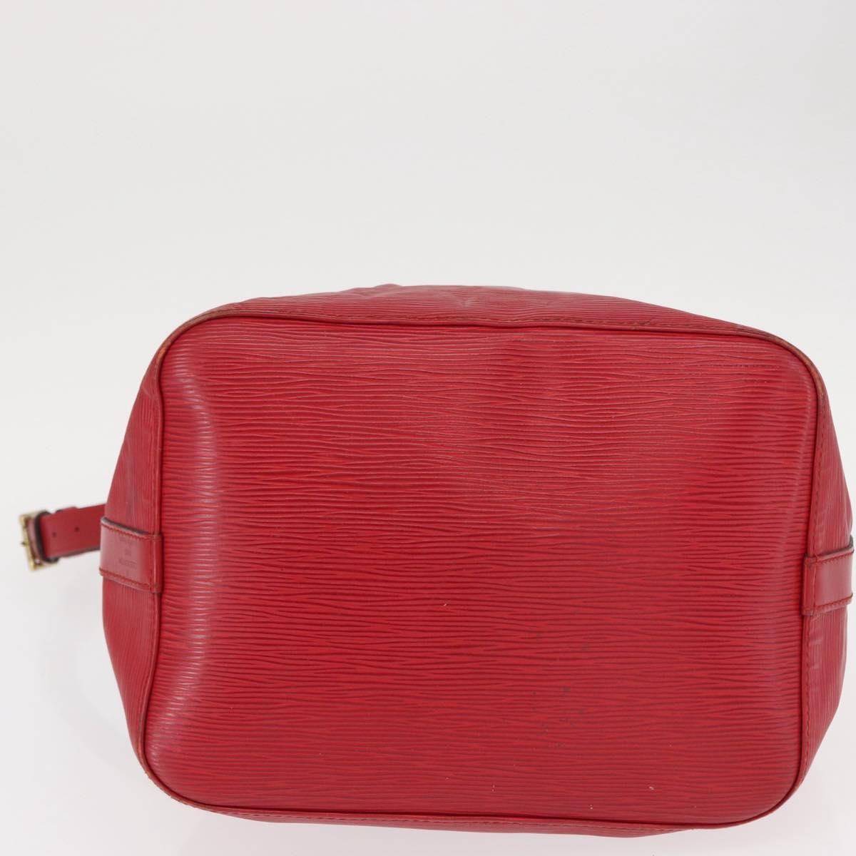 Louis Vuitton Petit Noe Handbag Epi Leather Red Leather Shoulder Bag Bag (Pre-Owned)