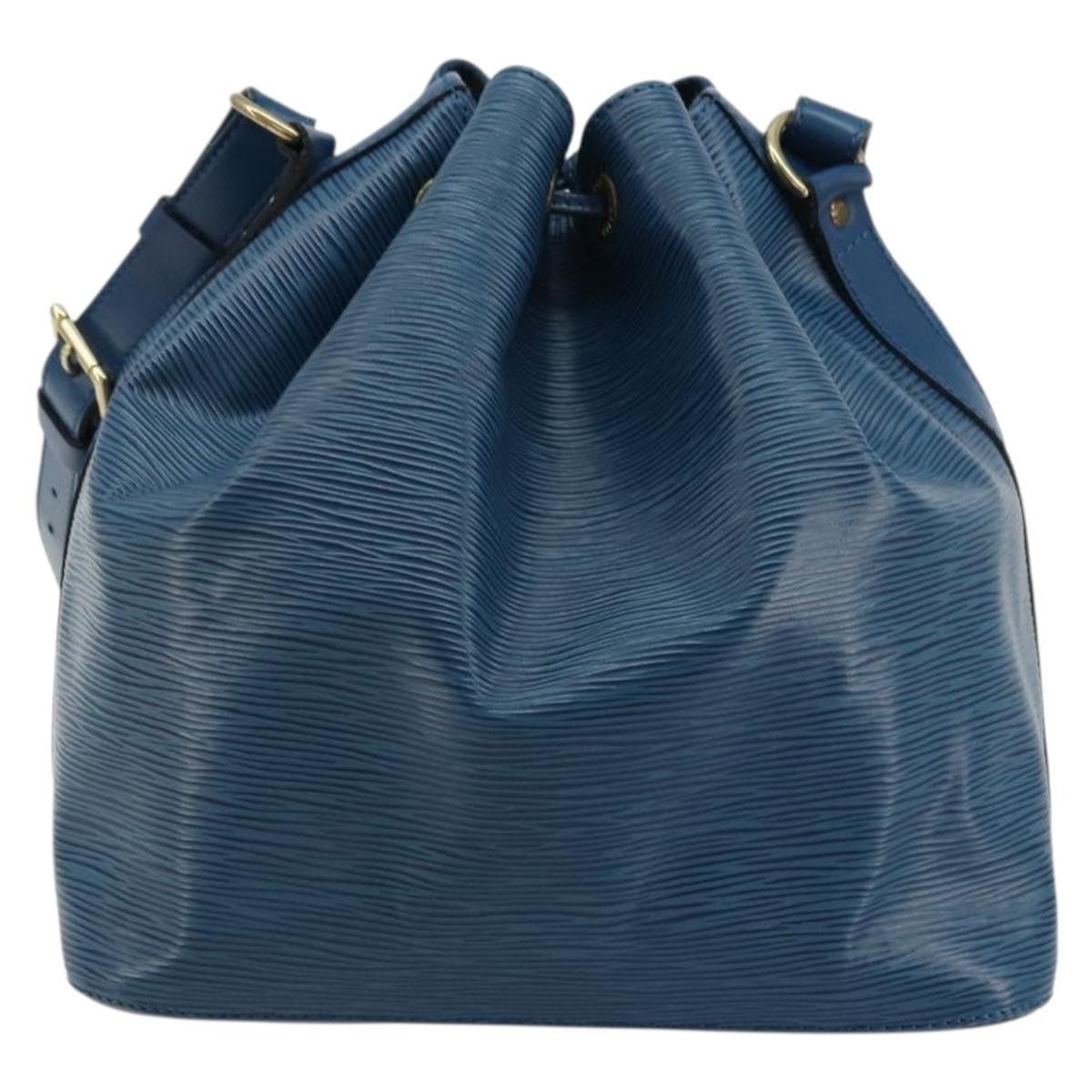Louis Vuitton Petit Noe Handbag Epi Leather Blue Leather Shoulder Bag Bag (Pre-Owned)