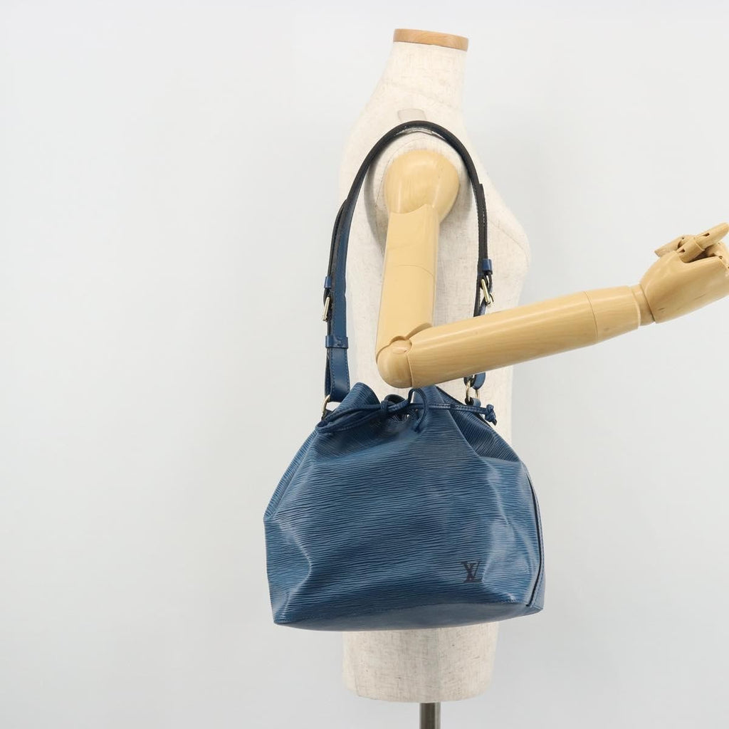 Louis Vuitton Petit Noe Handbag Epi Leather Blue Leather Shoulder Bag Bag (Pre-Owned)