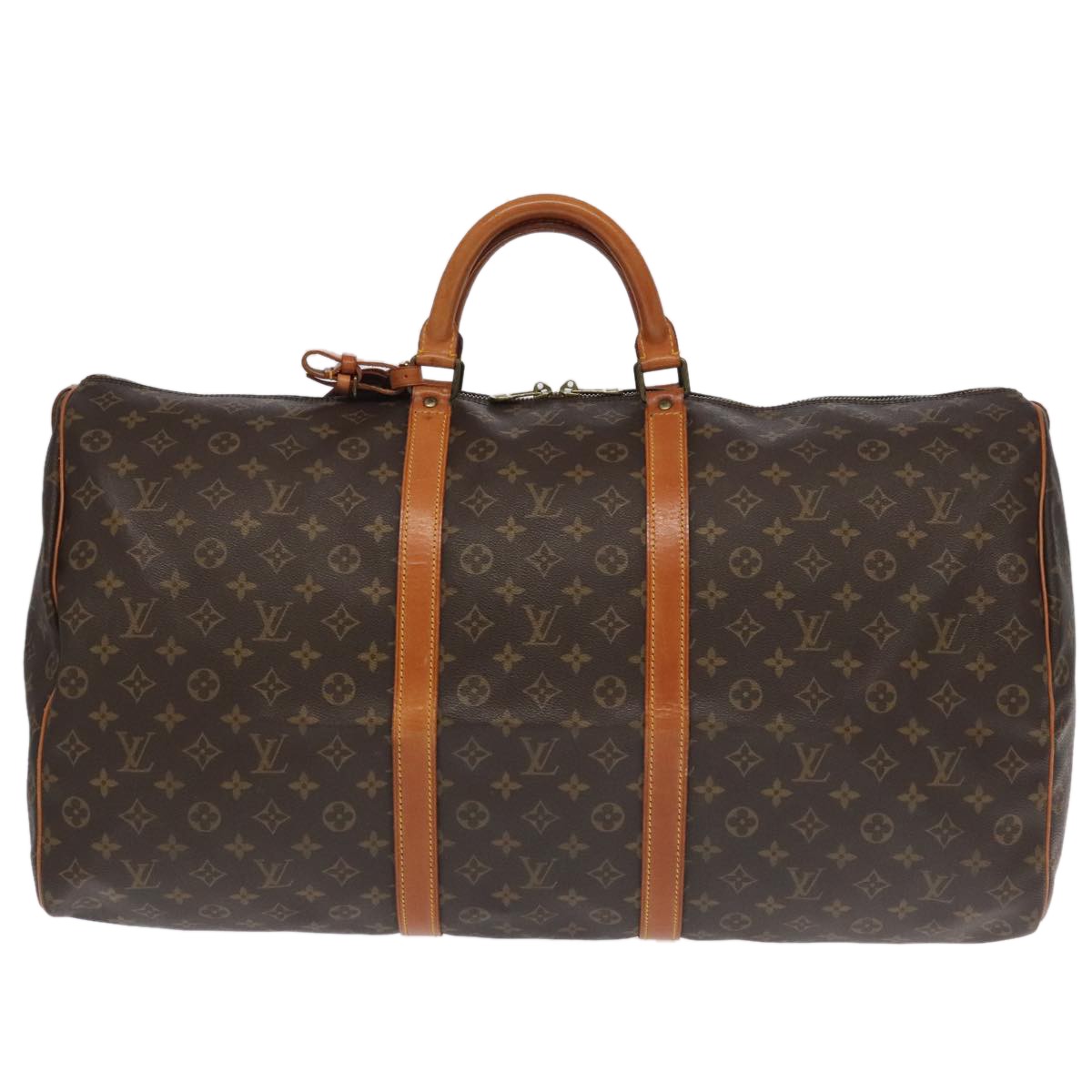 Louis Vuitton Keepall Bag Monogram Canvas Brown Canvas Travel Bag Bag (Pre-Owned)