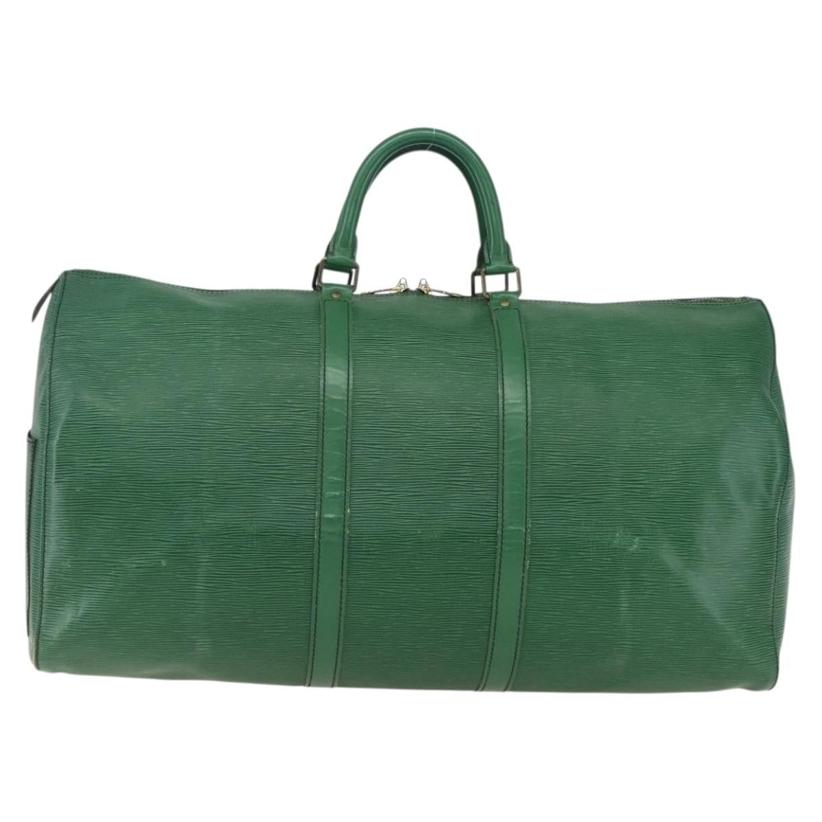 Louis Vuitton Keepall Bag Epi Leather Green Epi Leather Travel Bag Bag (Pre-Owned)