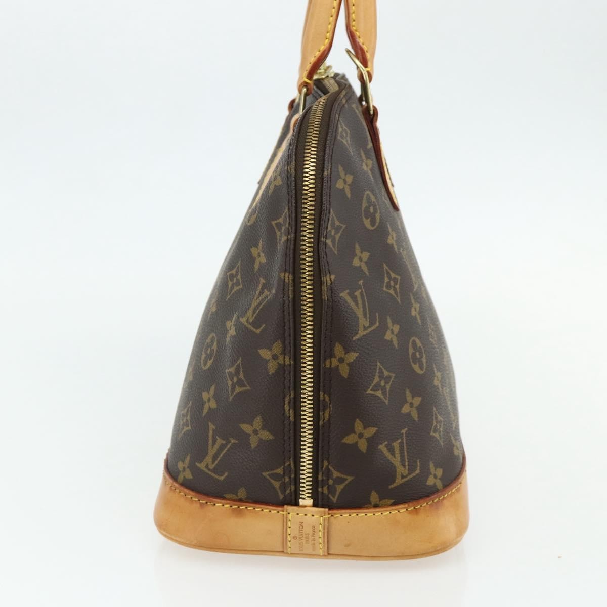 Louis Vuitton Alma Handbag Monogram Canvas Brown Canvas Handbag (Pre-Owned)
