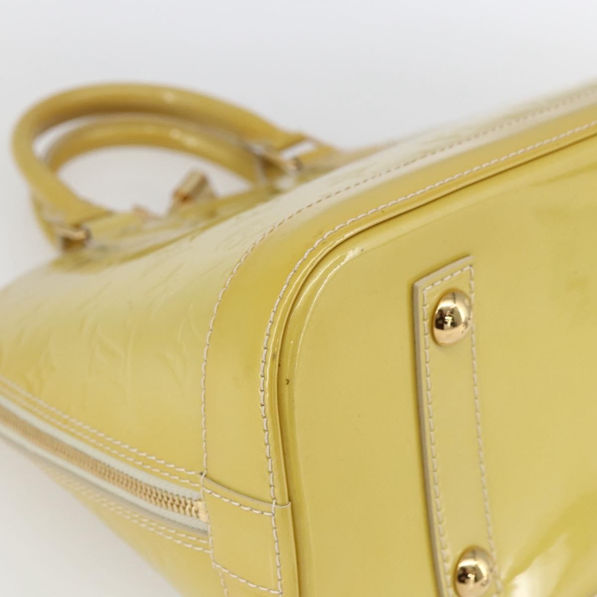 Louis Vuitton Alma Handbag Monogram Vernis Beige Patent_Leather Handbag (Pre-Owned)