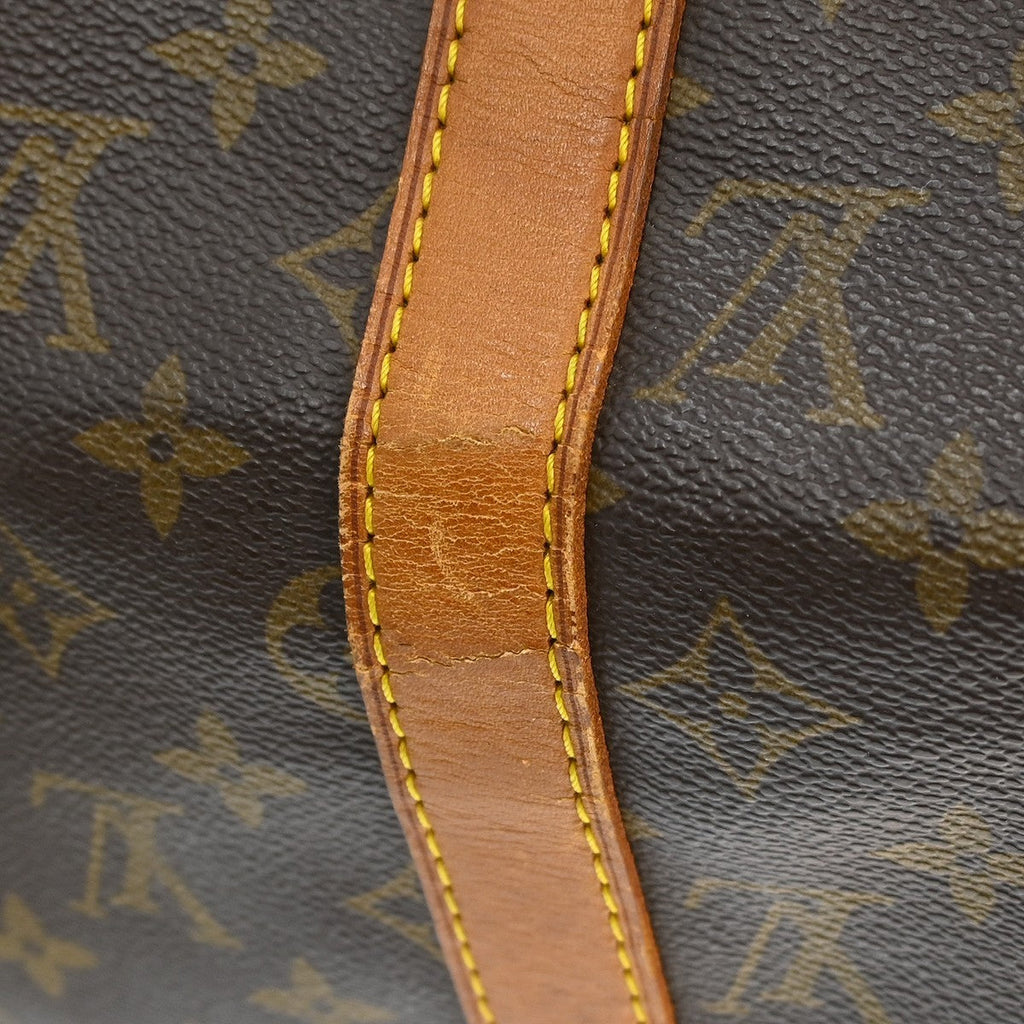 Louis Vuitton Keepall Bag Monogram Canvas Brown Canvas Travel Bag Bag (Pre-Owned)